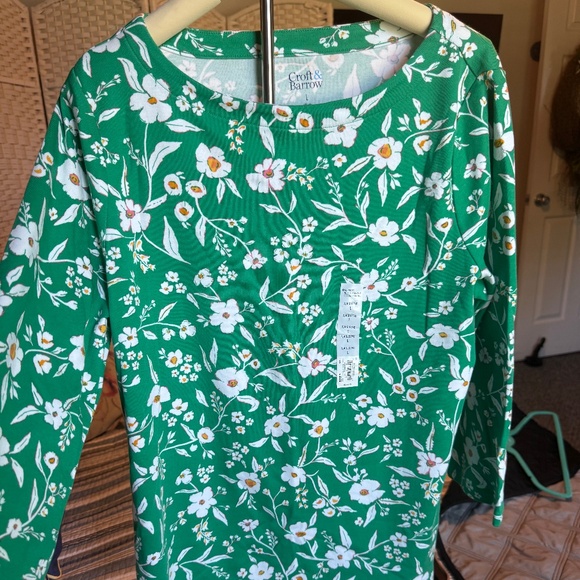 Croft & Barrow 3/4 sleeve women’s top - Picture 1 of 8